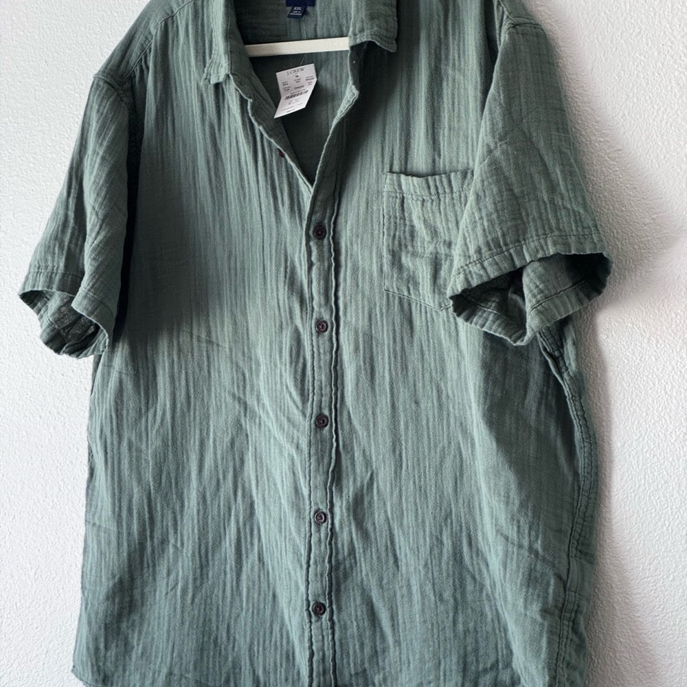 Men’s J Crew Factory Short Sleeve Gauze Shirt size XXL